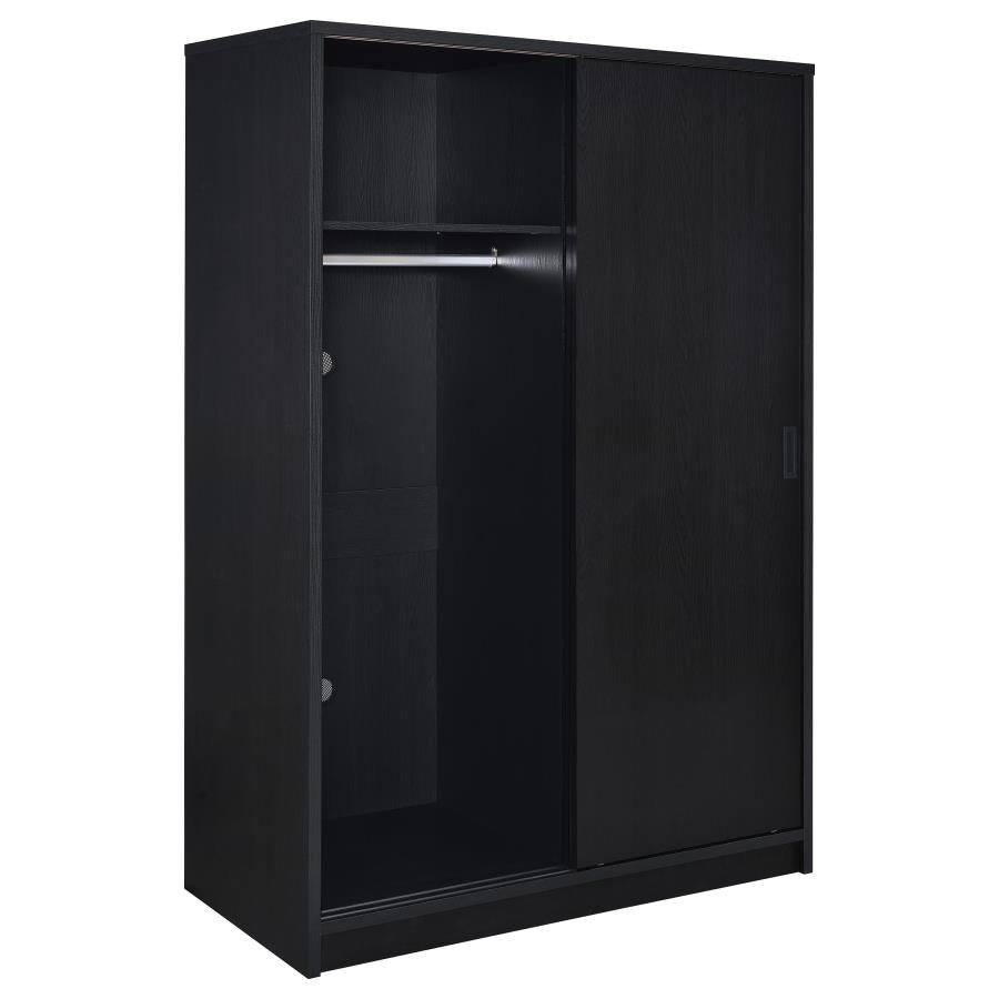 Noble 2-door Bedroom Wardrobe Storage Cabinet Armoire Black