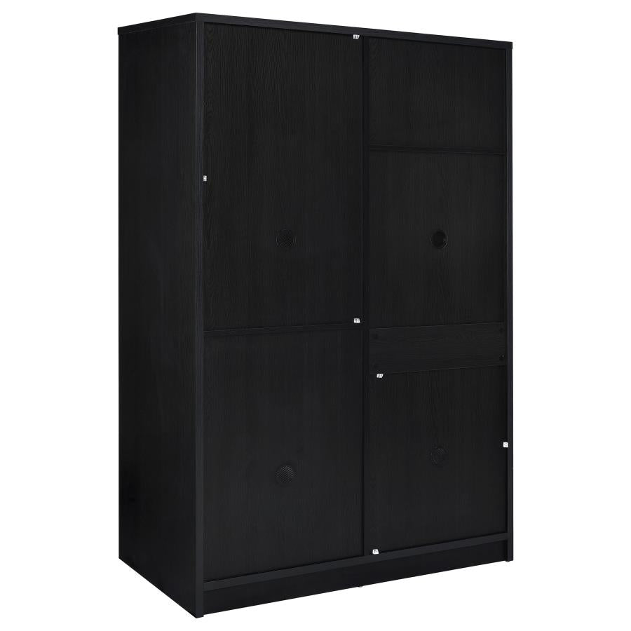Noble 2-door Bedroom Wardrobe Storage Cabinet Armoire Black