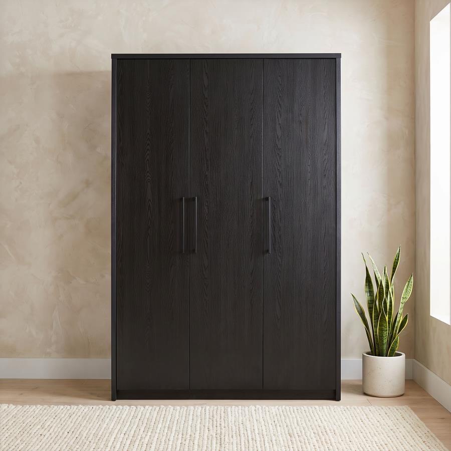 Cerda 3-door Bedroom Wardrobe Storage Cabinet Armoire Latte