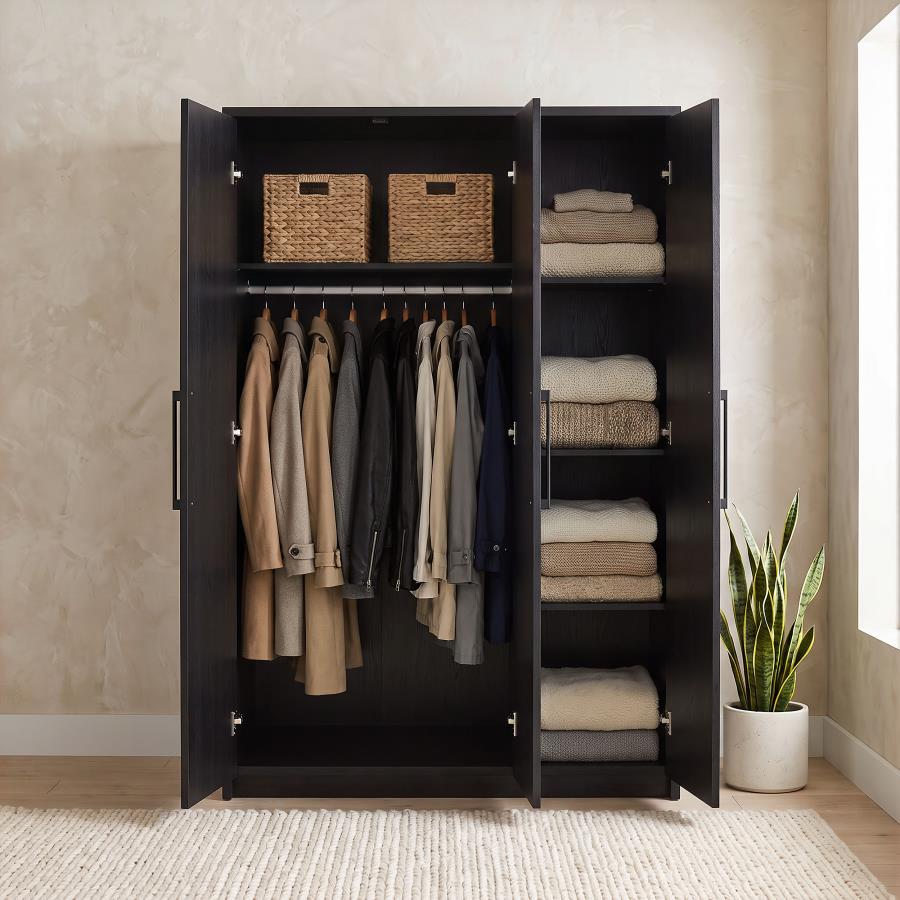 Cerda 3-door Bedroom Wardrobe Storage Cabinet Armoire Latte