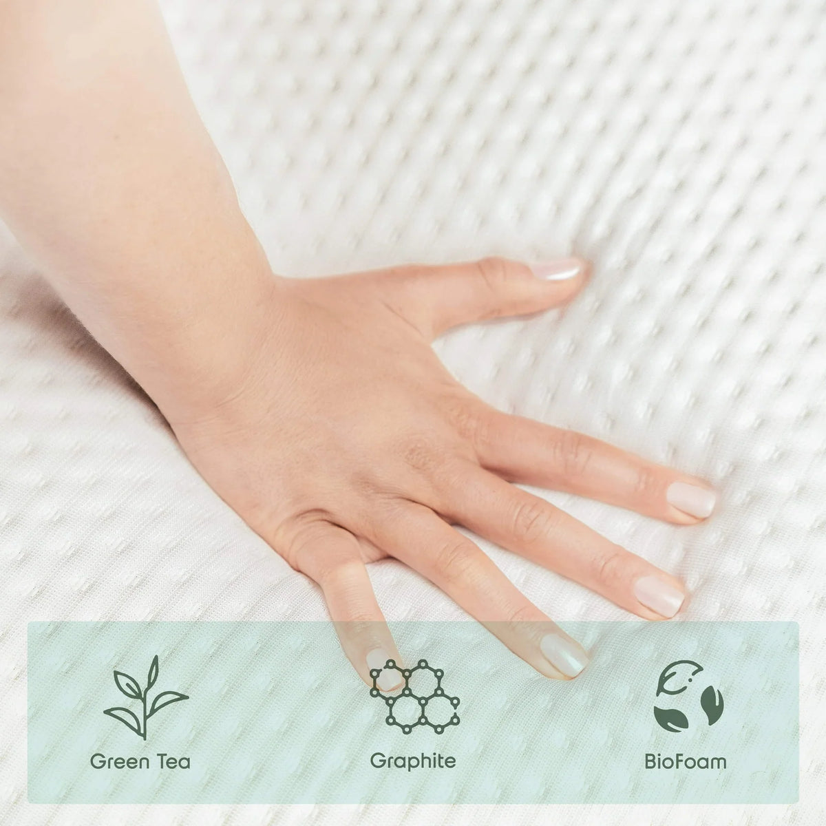 12" Green Tea Cooling Memory Foam Mattress