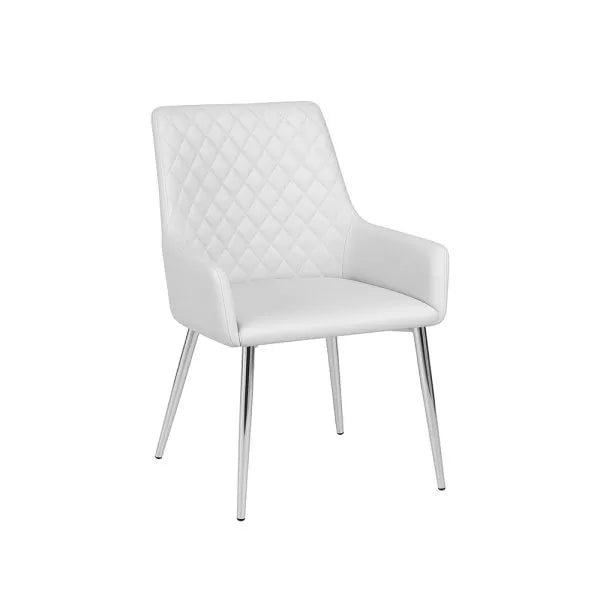 Alba Dining Chair White & Black - Venini Furniture 