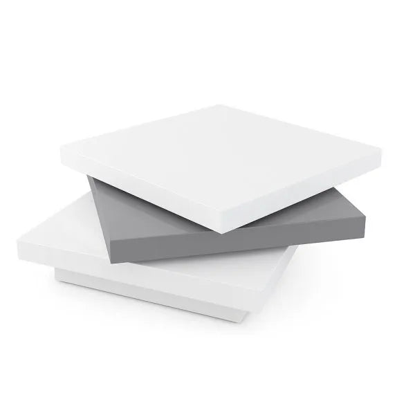 Aria Coffee Table All White, White & Black, White & Gray. - Venini Furniture 