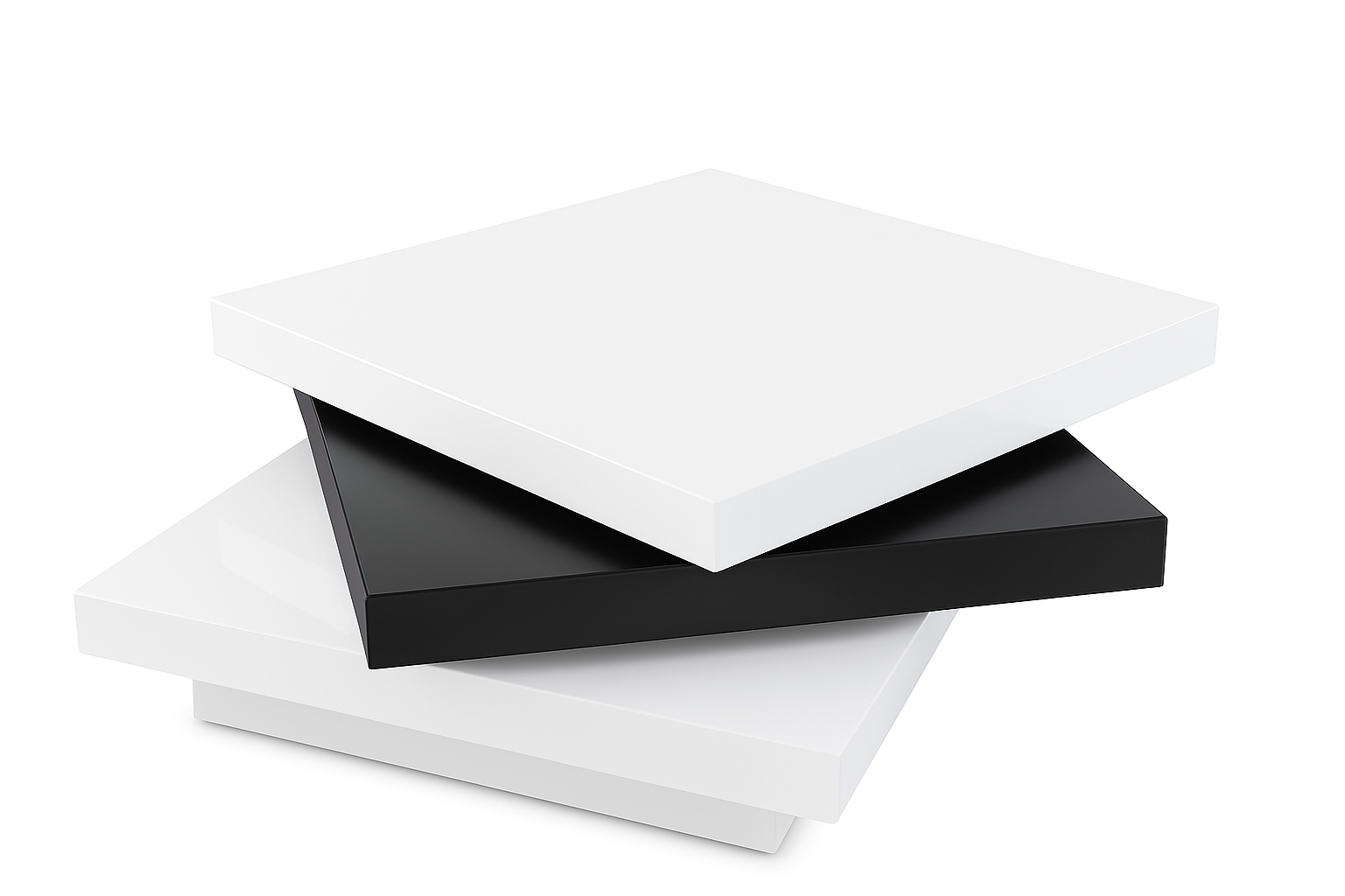 Aria Coffee Table All White, White & Black, White & Gray. - Venini Furniture 