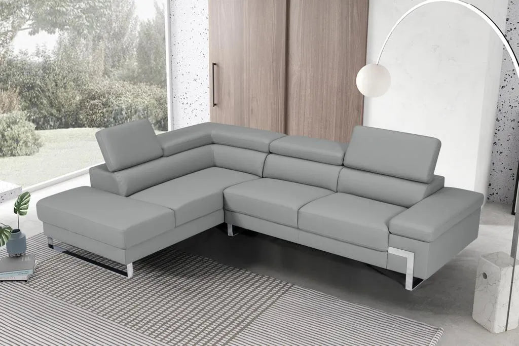 Athena Sectional in White, Black, Grey and Left or Right - Venini Furniture 