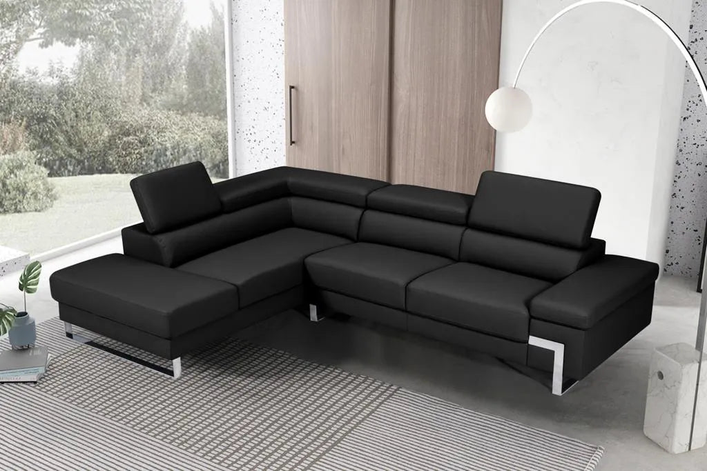 Athena Sectional in White, Black, Grey and Left or Right - Venini Furniture 