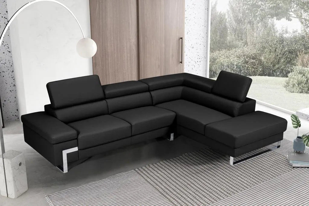 Athena Sectional in White, Black, Grey and Left or Right - Venini Furniture 