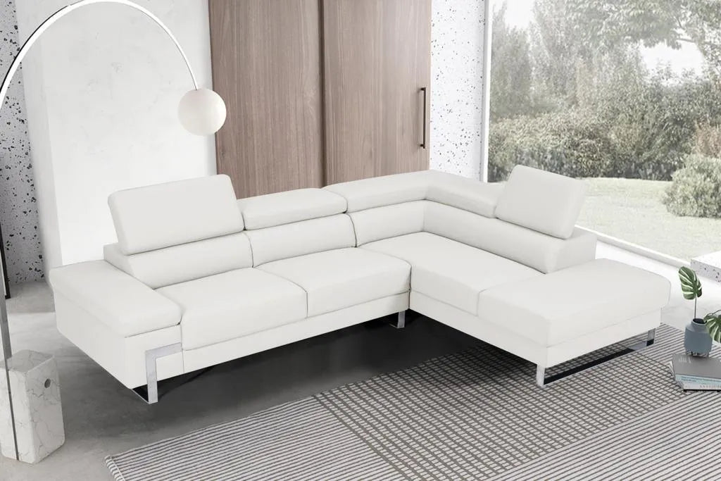 Athena Sectional in White, Black, Grey and Left or Right - Venini Furniture 
