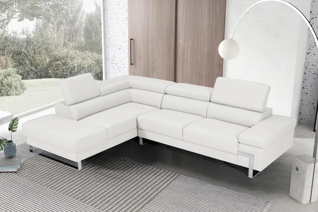 Athena Sectional in White, Black, Grey and Left or Right - Venini Furniture 