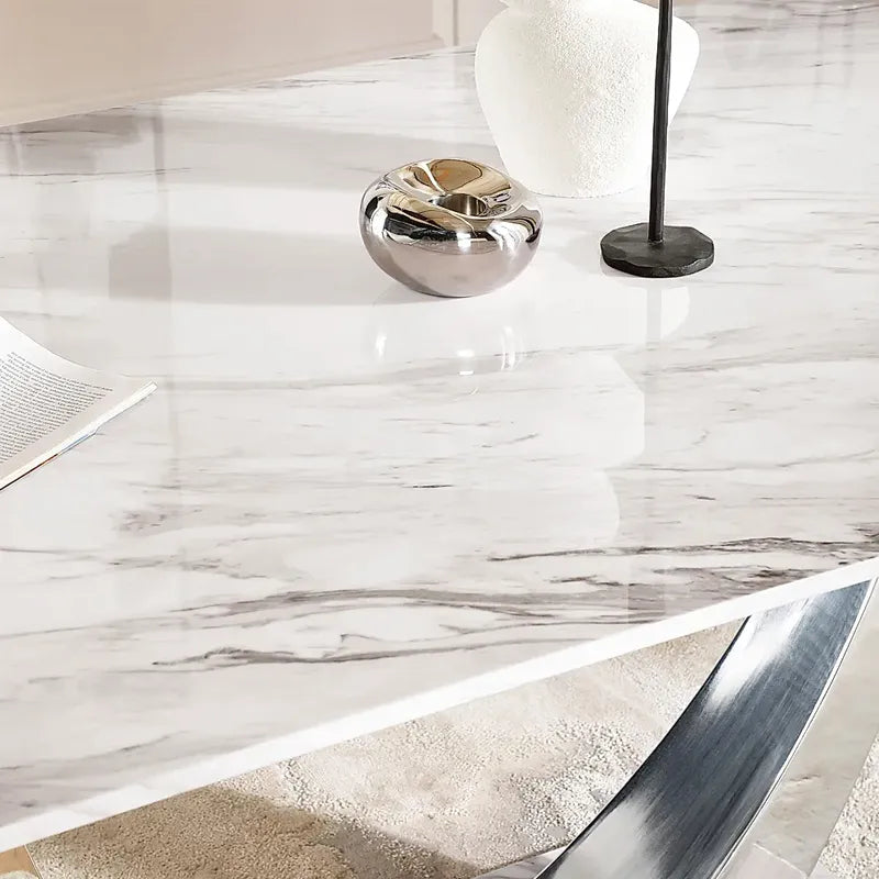 BELI DINING TABLE GREY or White MARBLE TOP - Venini Furniture 
