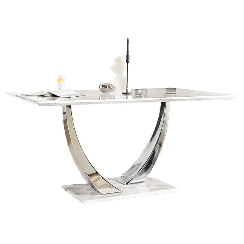 BELI DINING TABLE GREY or White MARBLE TOP - Venini Furniture 
