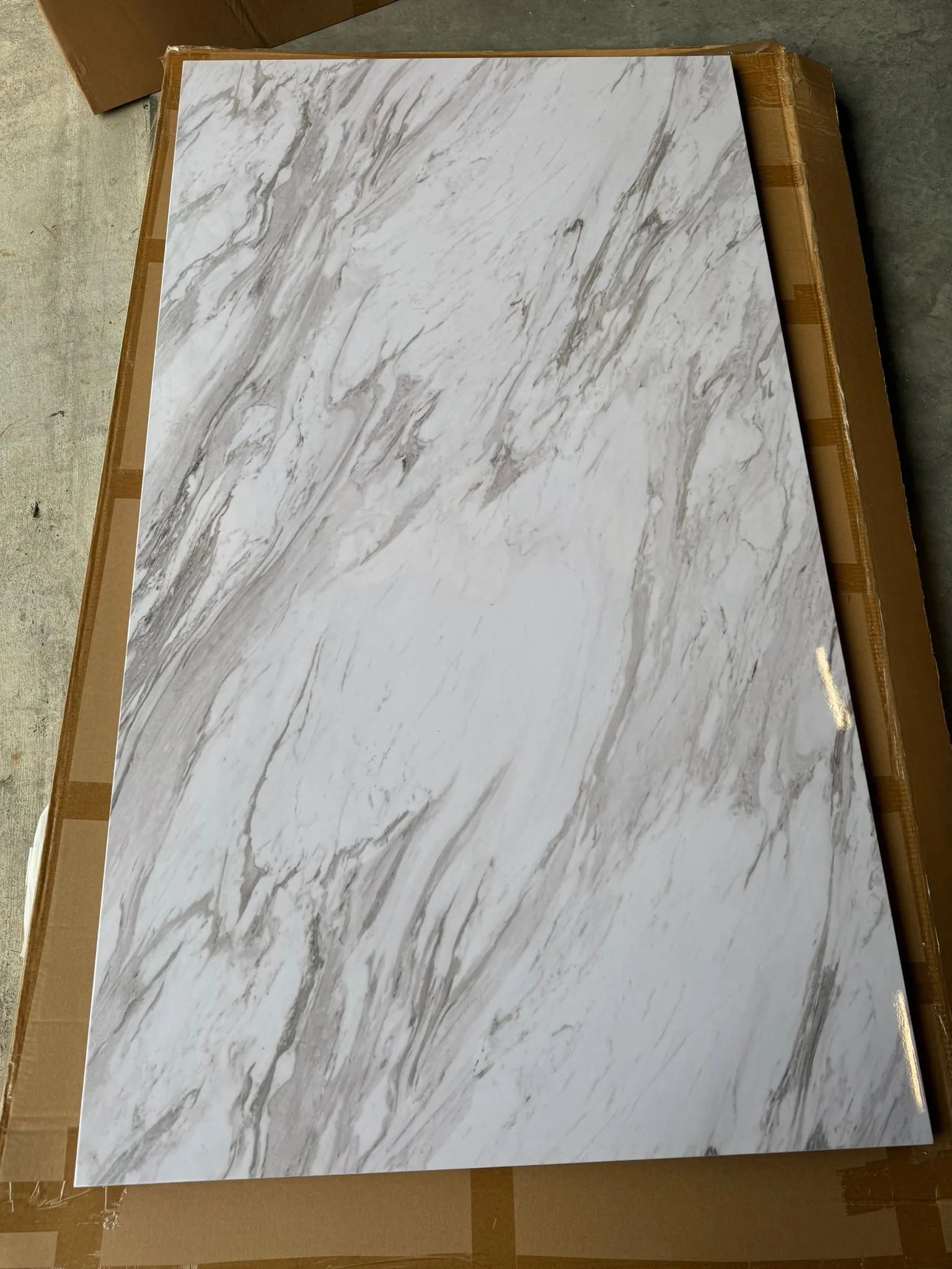 BELI DINING TABLE GREY or White MARBLE TOP - Venini Furniture 