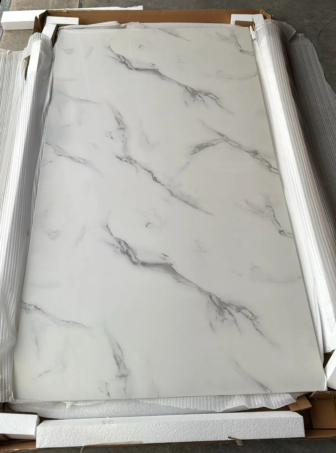 BELI DINING TABLE GREY or White MARBLE TOP - Venini Furniture 