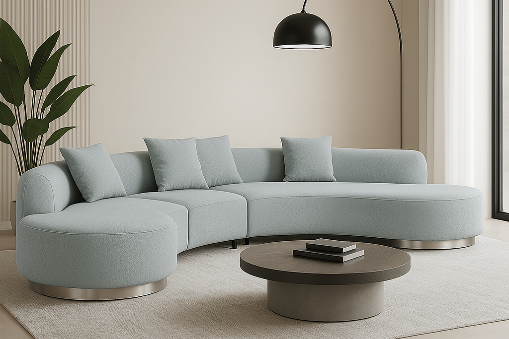 Brickell Contemporary Sofa Cream or Gray - Venini Furniture 