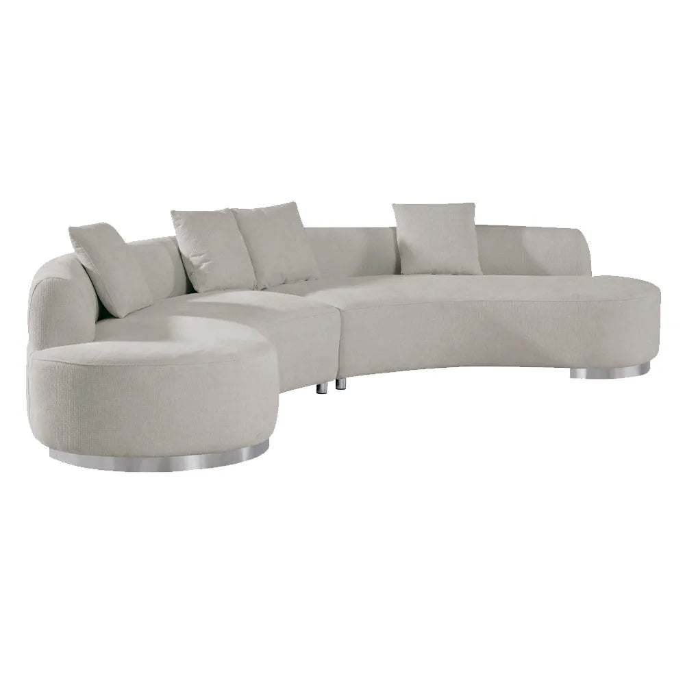 Brickell Contemporary Sofa Cream or Gray - Venini Furniture 