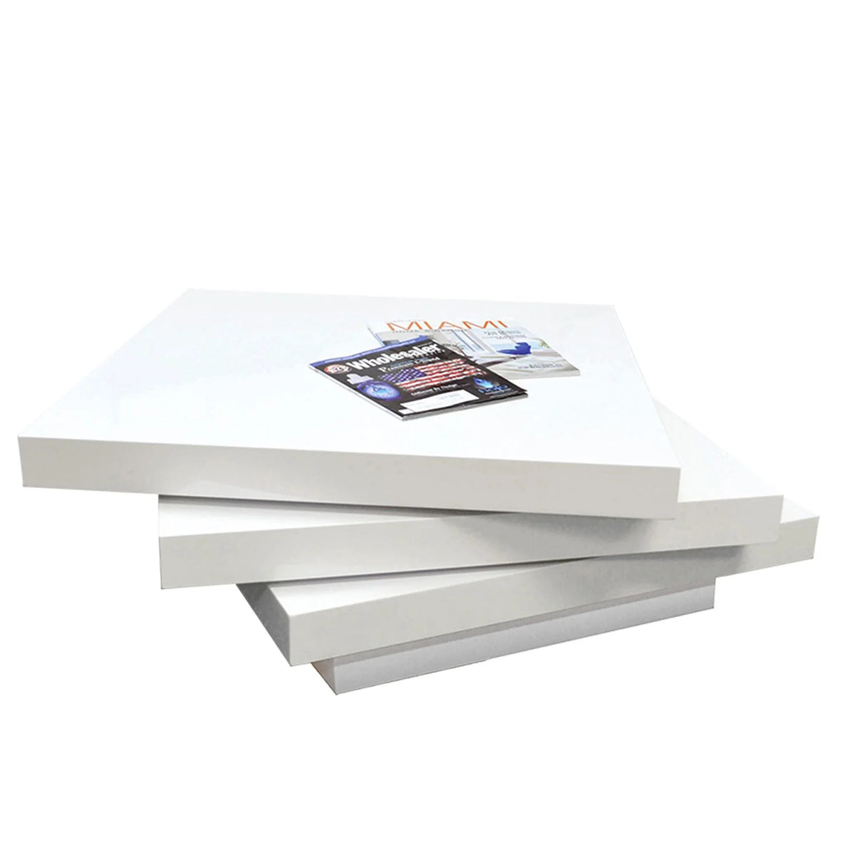 Glossy White Square Swivel Coffee Table