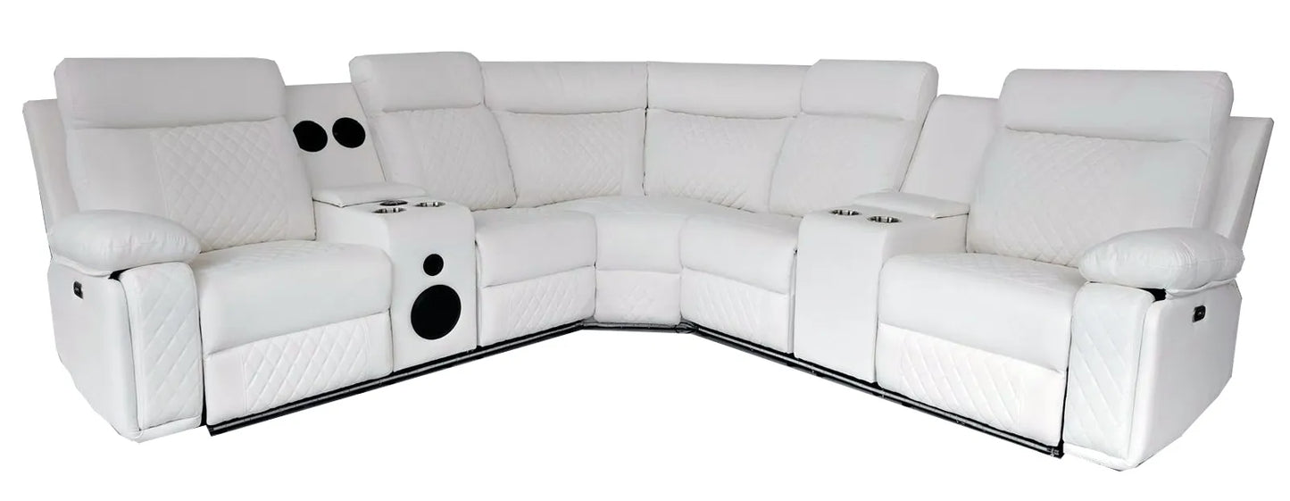 CHICAGO Power Sectional Black, Grey or white. - Venini Furniture 