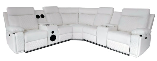 CHICAGO Power Sectional Black, Grey or white. - Venini Furniture 