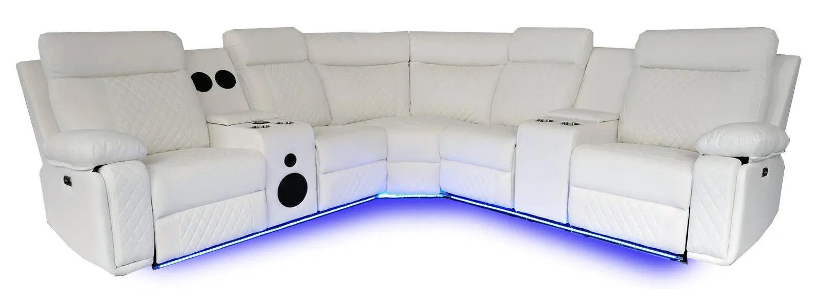 CHICAGO Power Sectional Black, Grey or white. - Venini Furniture 