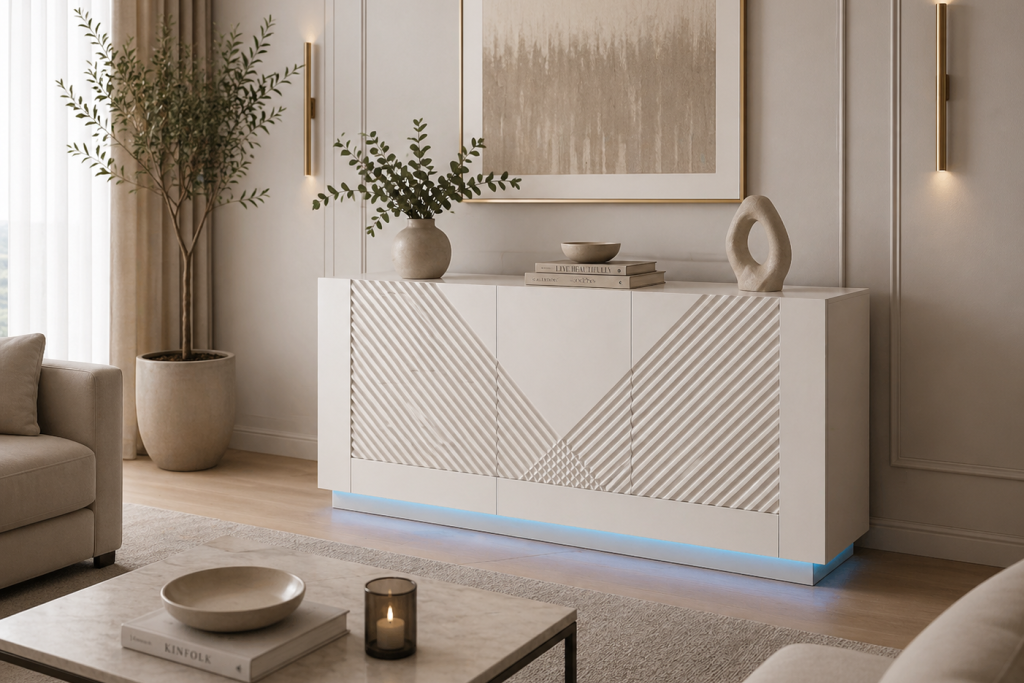 Colonia Buffet Sideboard B302-248 Doors White Lacquer UV