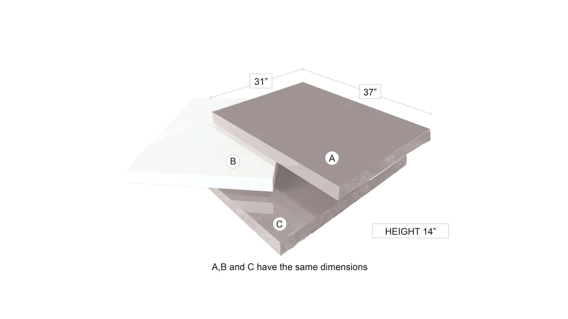Amsterdam Coffee Table white and Black - Venini Furniture 