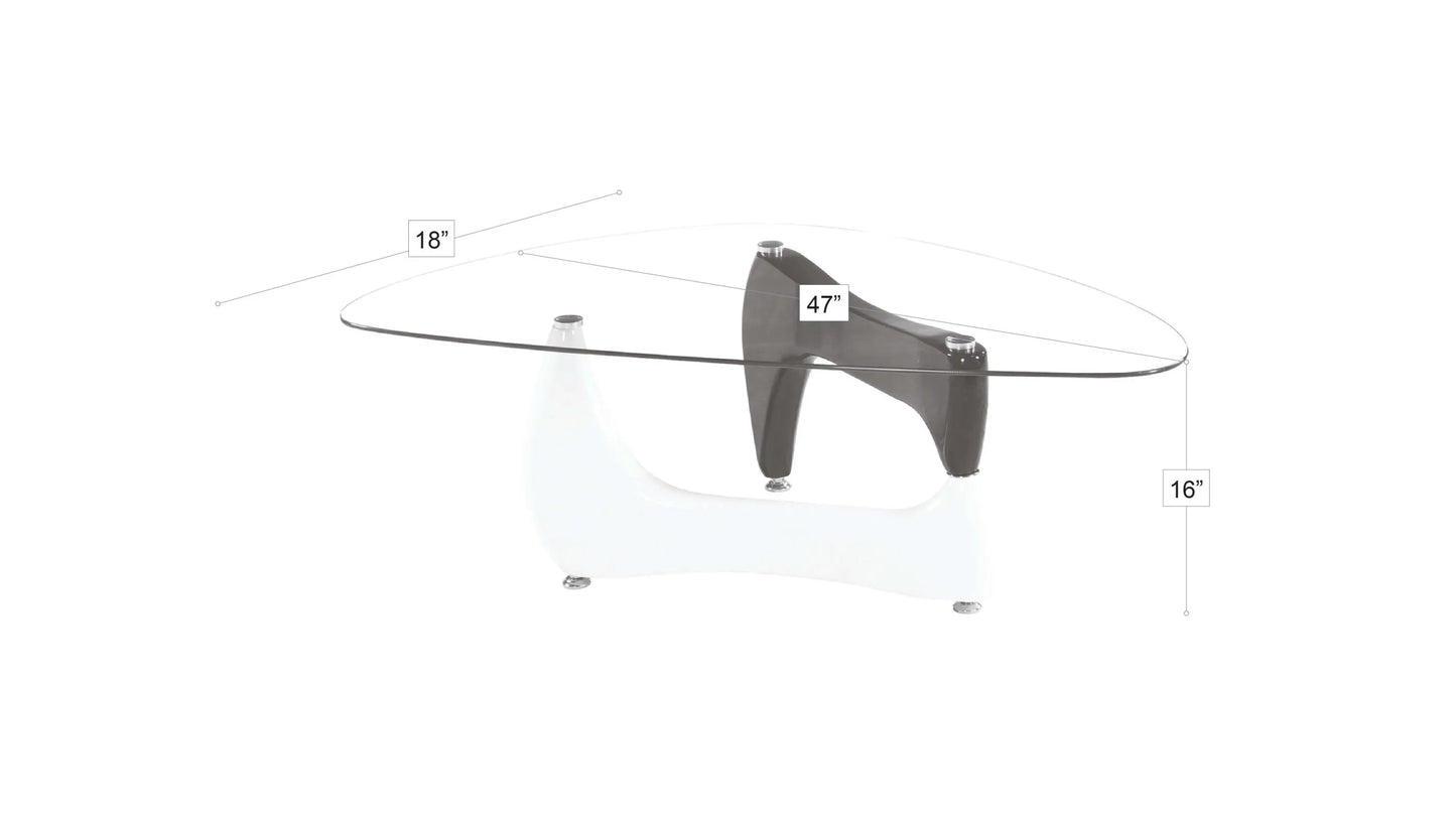 Camila Coffee Table White & Grey - Venini Furniture 