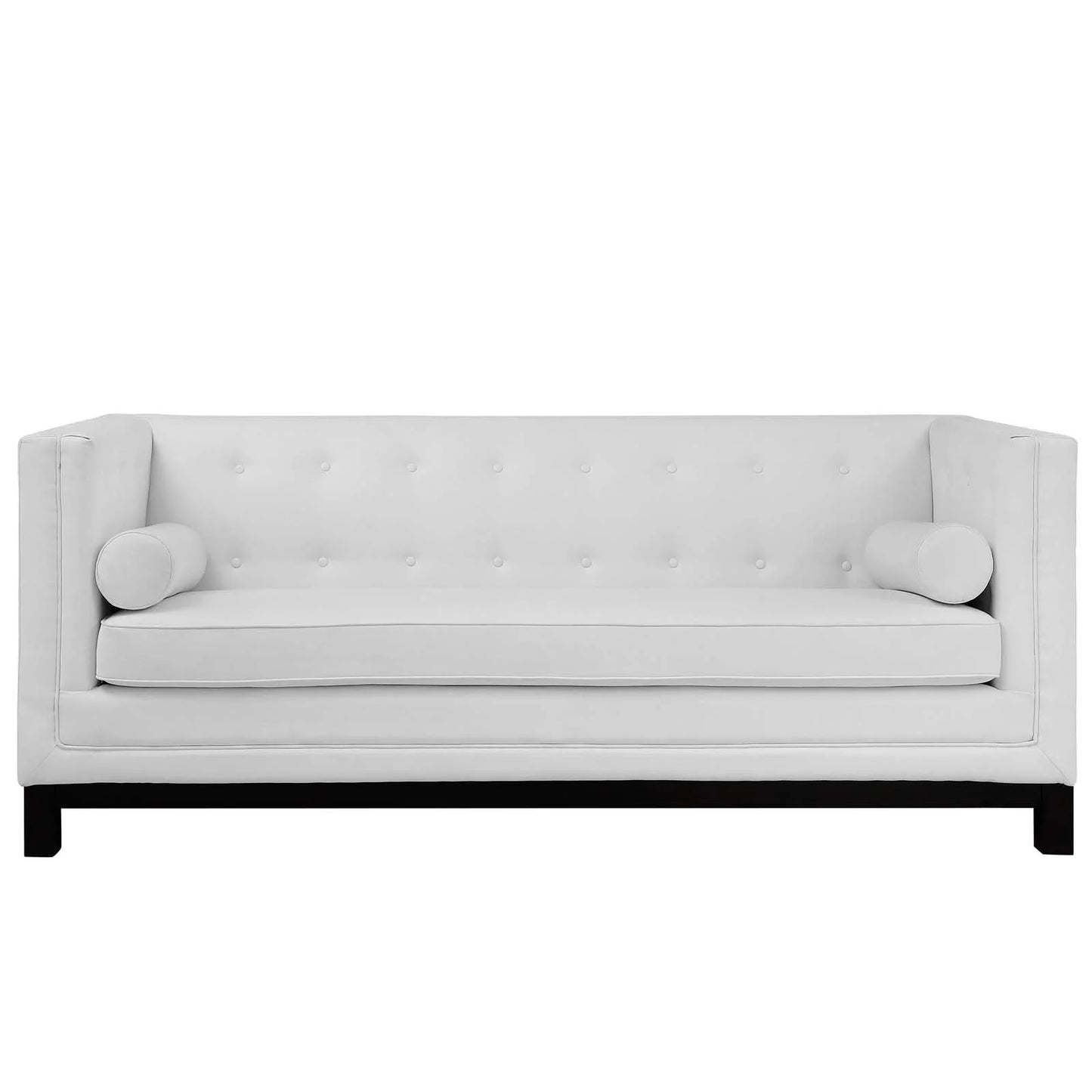 Imperial Bonded Leather Sofa in White. - Venini Furniture 