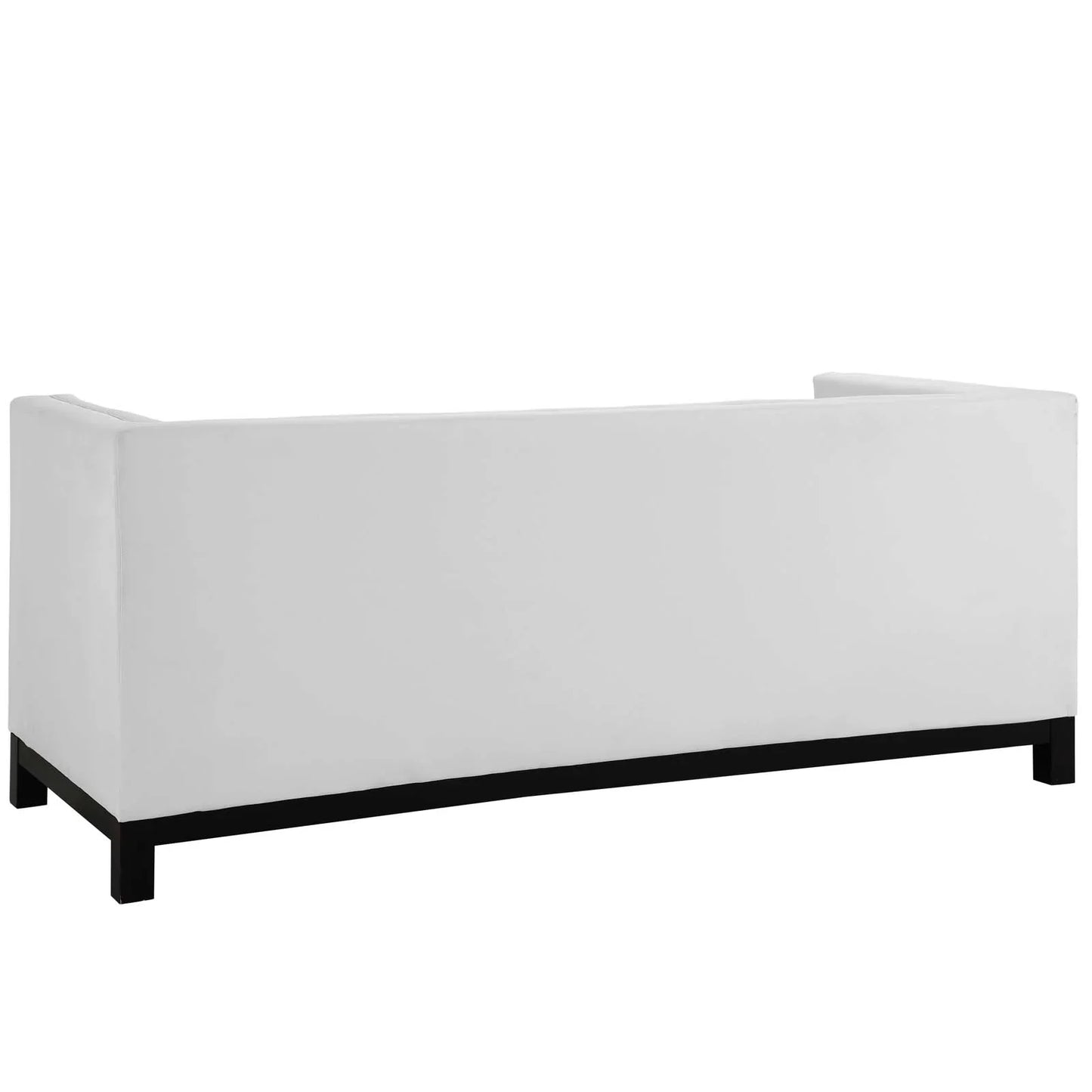Imperial Bonded Leather Sofa in White. - Venini Furniture 