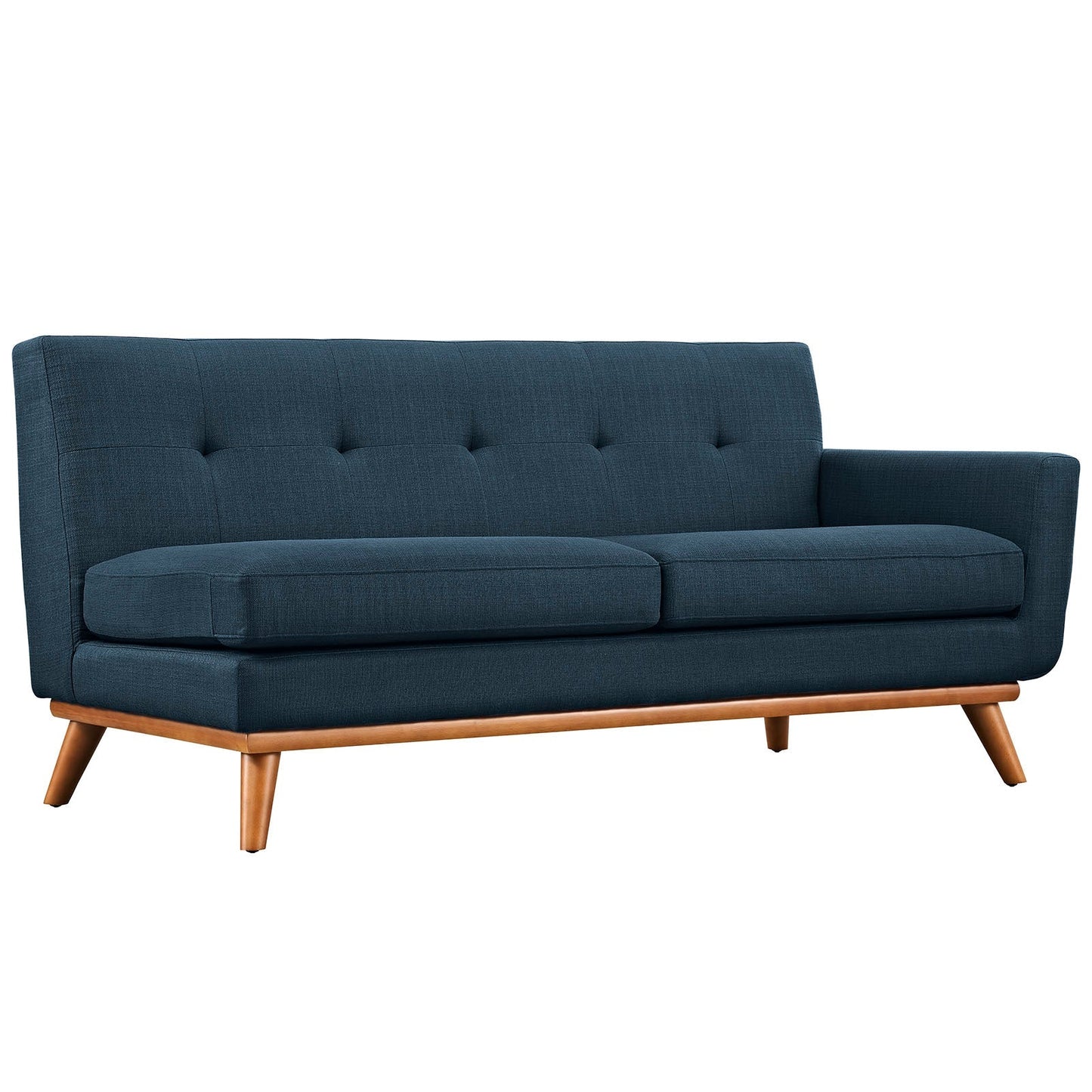 Engage L-Shaped Upholstered Fabric Sectional Sofa in Azure. - Venini Furniture 