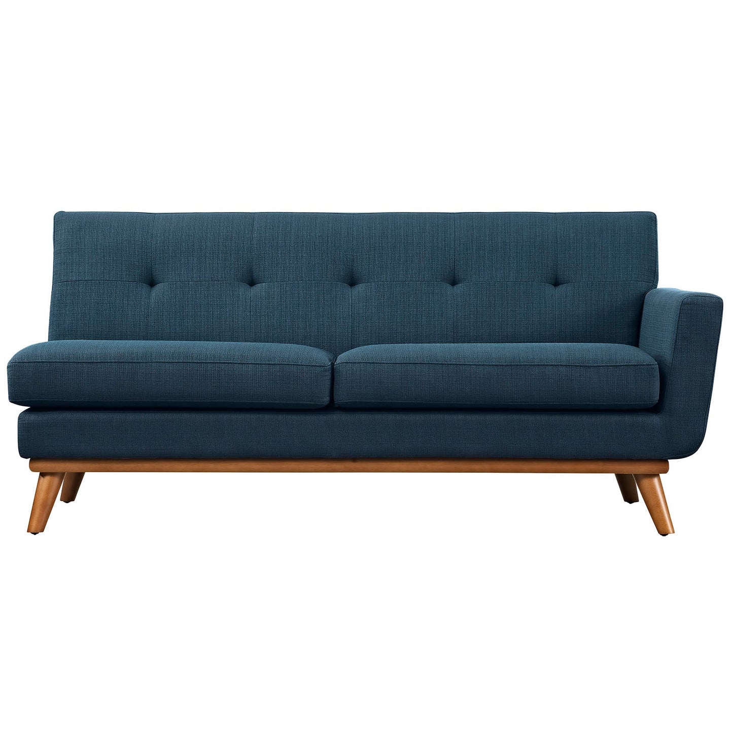 Engage L-Shaped Upholstered Fabric Sectional Sofa in Azure. - Venini Furniture 