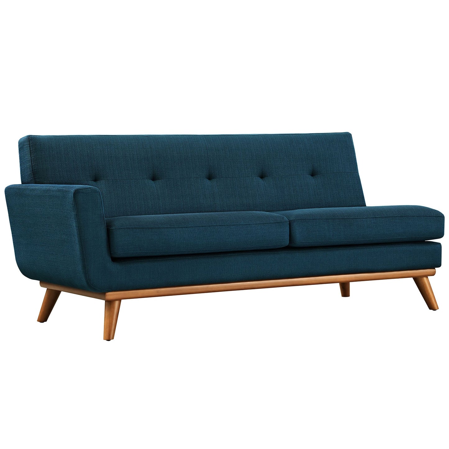 Engage L-Shaped Upholstered Fabric Sectional Sofa in Azure. - Venini Furniture 