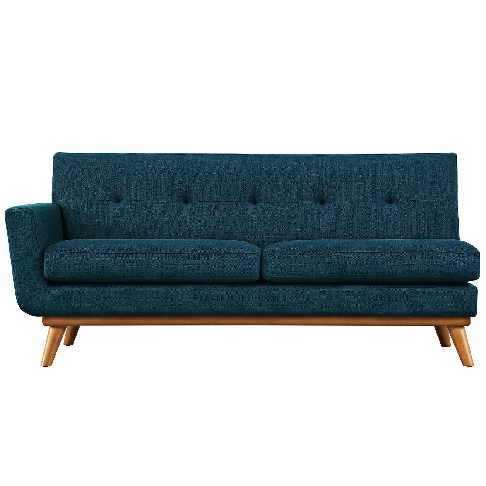 Engage L-Shaped Upholstered Fabric Sectional Sofa in Azure. - Venini Furniture 