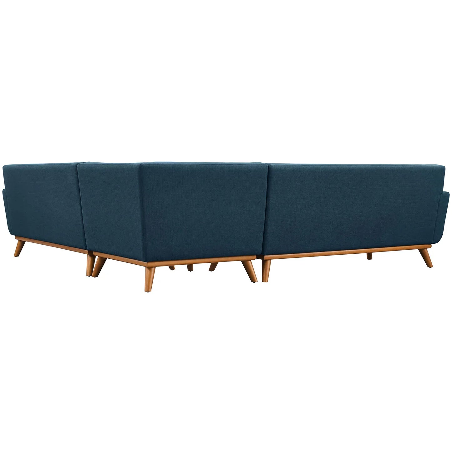 Engage L-Shaped Upholstered Fabric Sectional Sofa in Azure. - Venini Furniture 