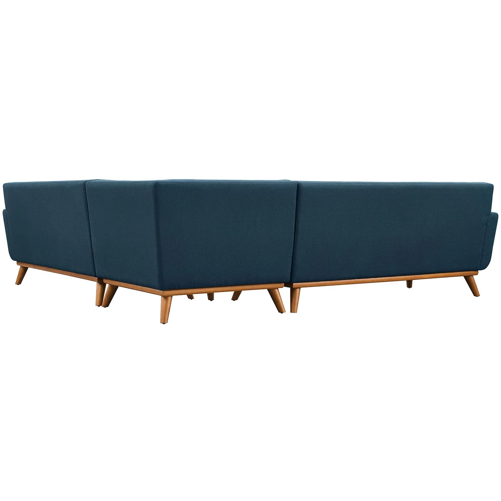Engage L-Shaped Upholstered Fabric Sectional Sofa in Azure. - Venini Furniture 