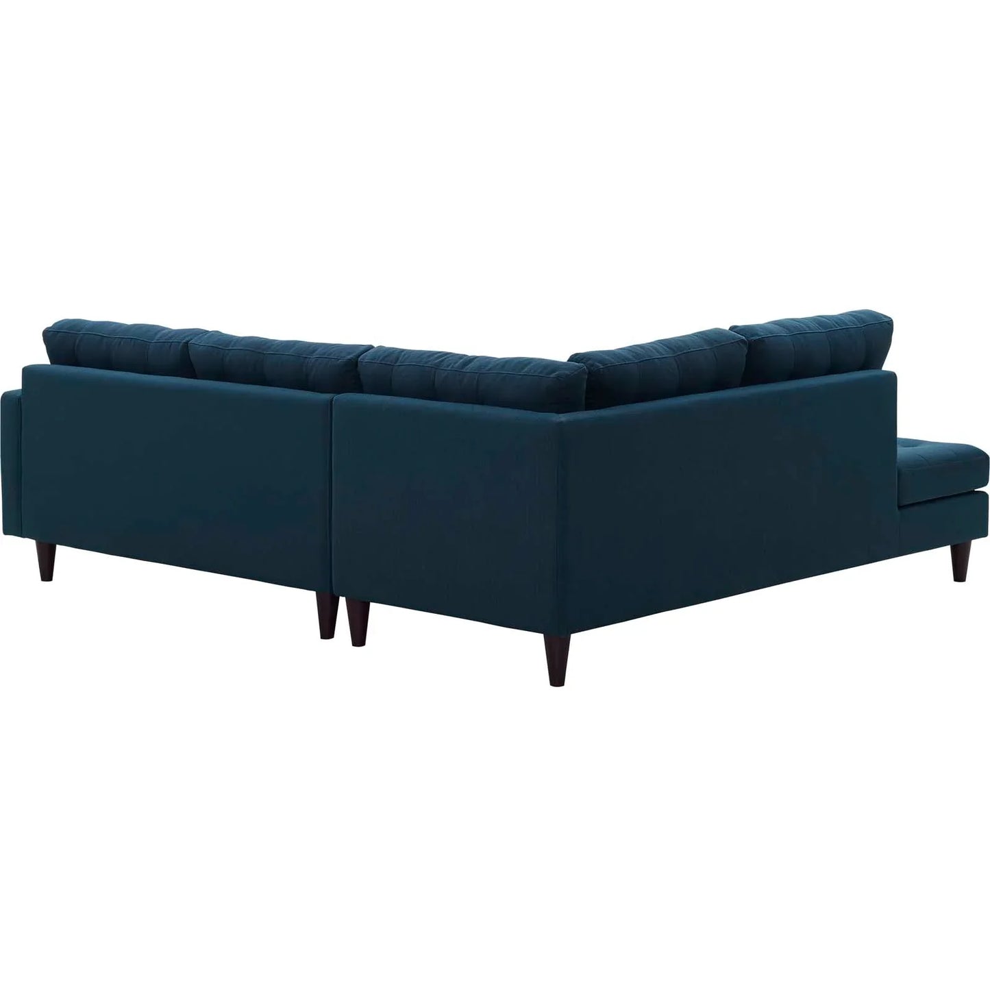 Empress 2 Piece Upholstered Fabric Left Facing Bumper Sectional. - Venini Furniture 