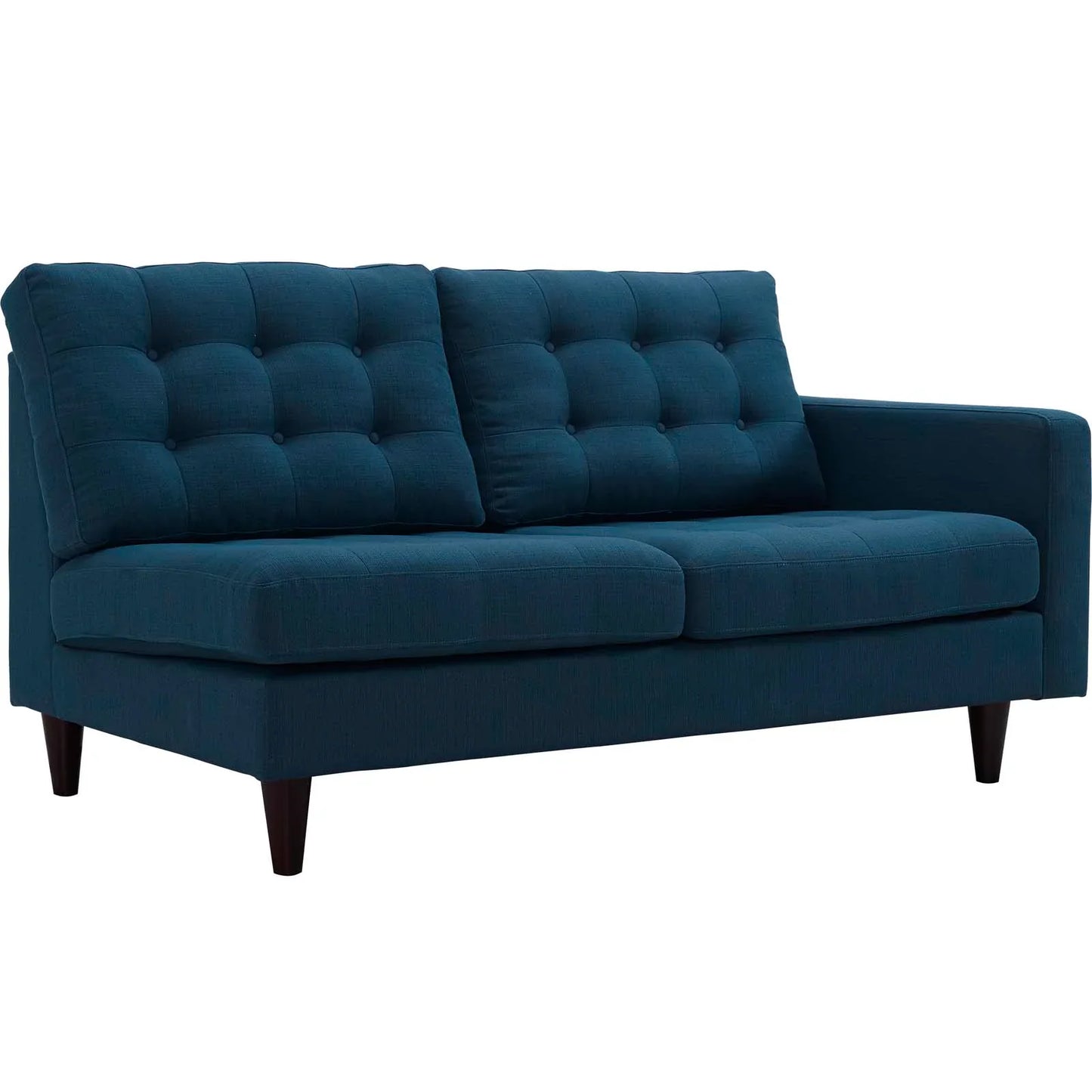 Empress 2 Piece Upholstered Fabric Left Facing Bumper Sectional. - Venini Furniture 