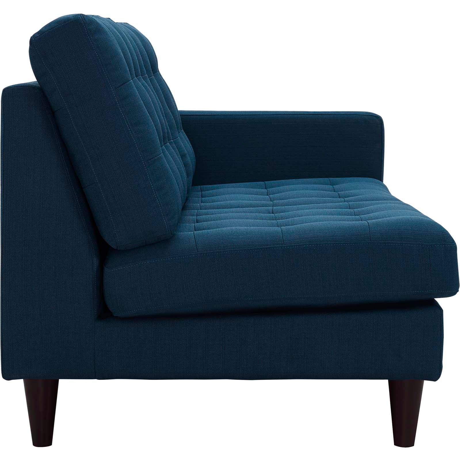 Empress 2 Piece Upholstered Fabric Left Facing Bumper Sectional. - Venini Furniture 