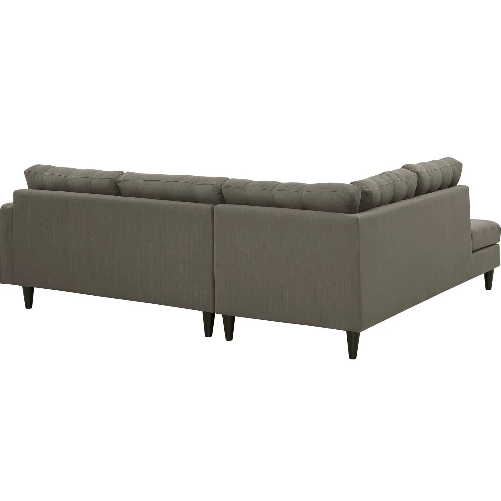 Empress 2 Piece Upholstered Fabric Left Facing Bumper Sectional. - Venini Furniture 