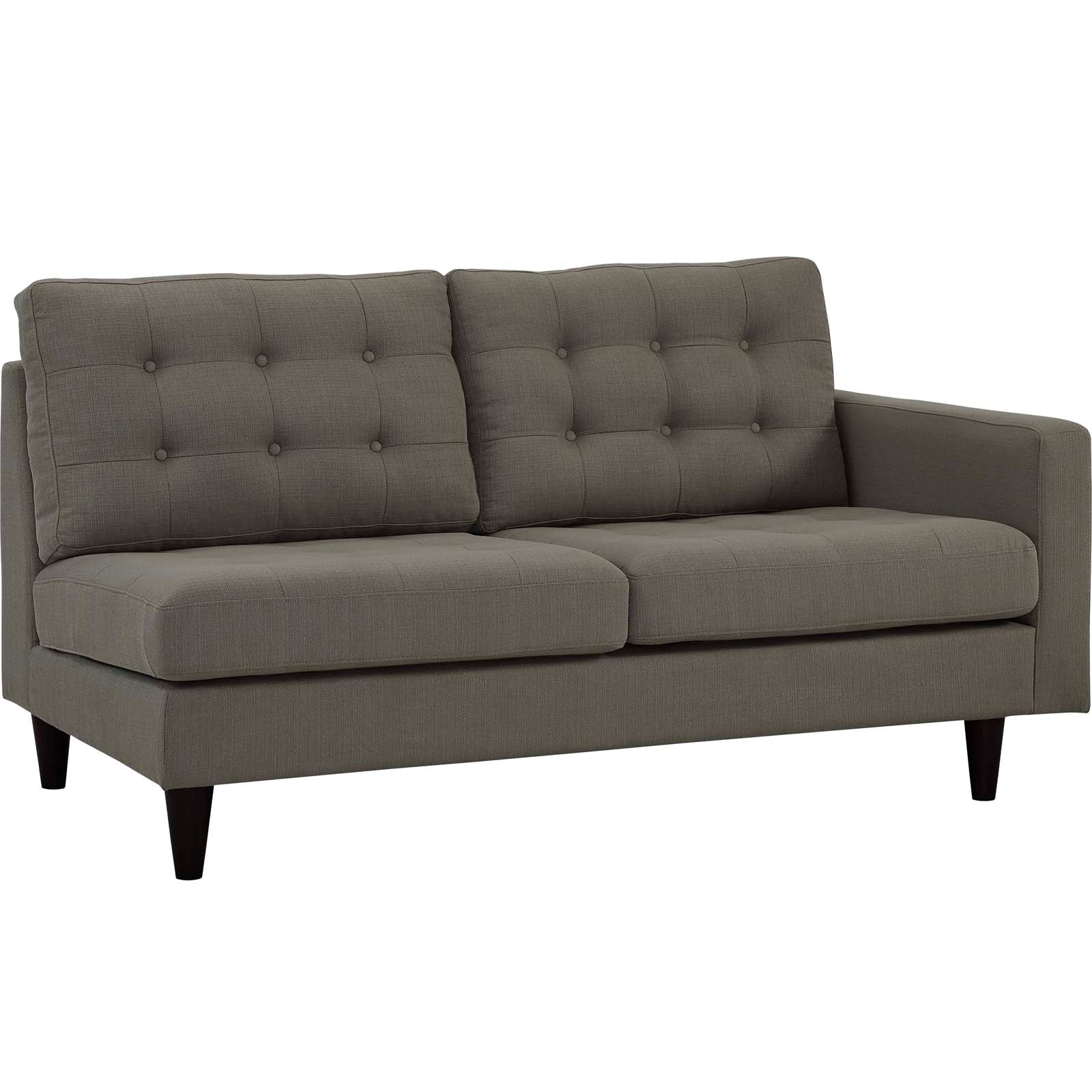 Empress 2 Piece Upholstered Fabric Left Facing Bumper Sectional. - Venini Furniture 