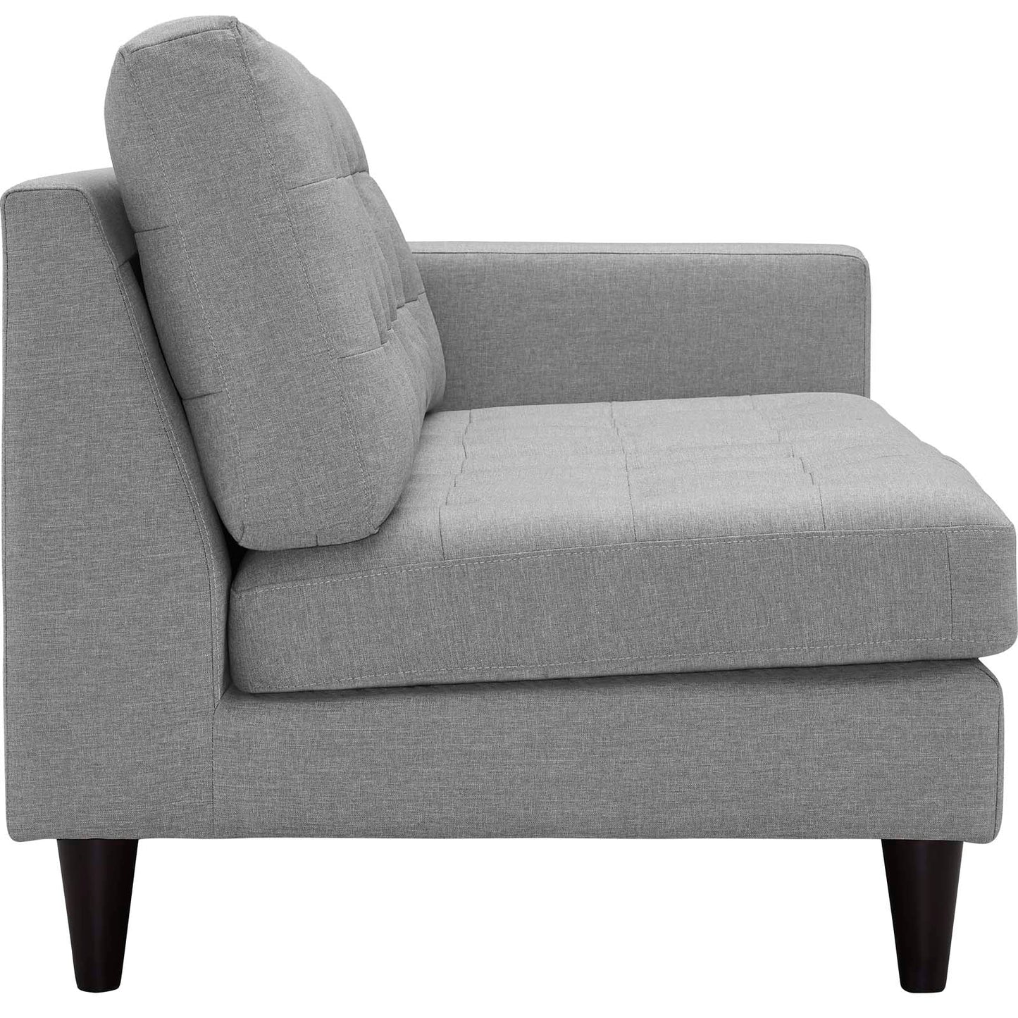Empress 2 Piece Upholstered Fabric Left Facing Bumper Sectional. - Venini Furniture 