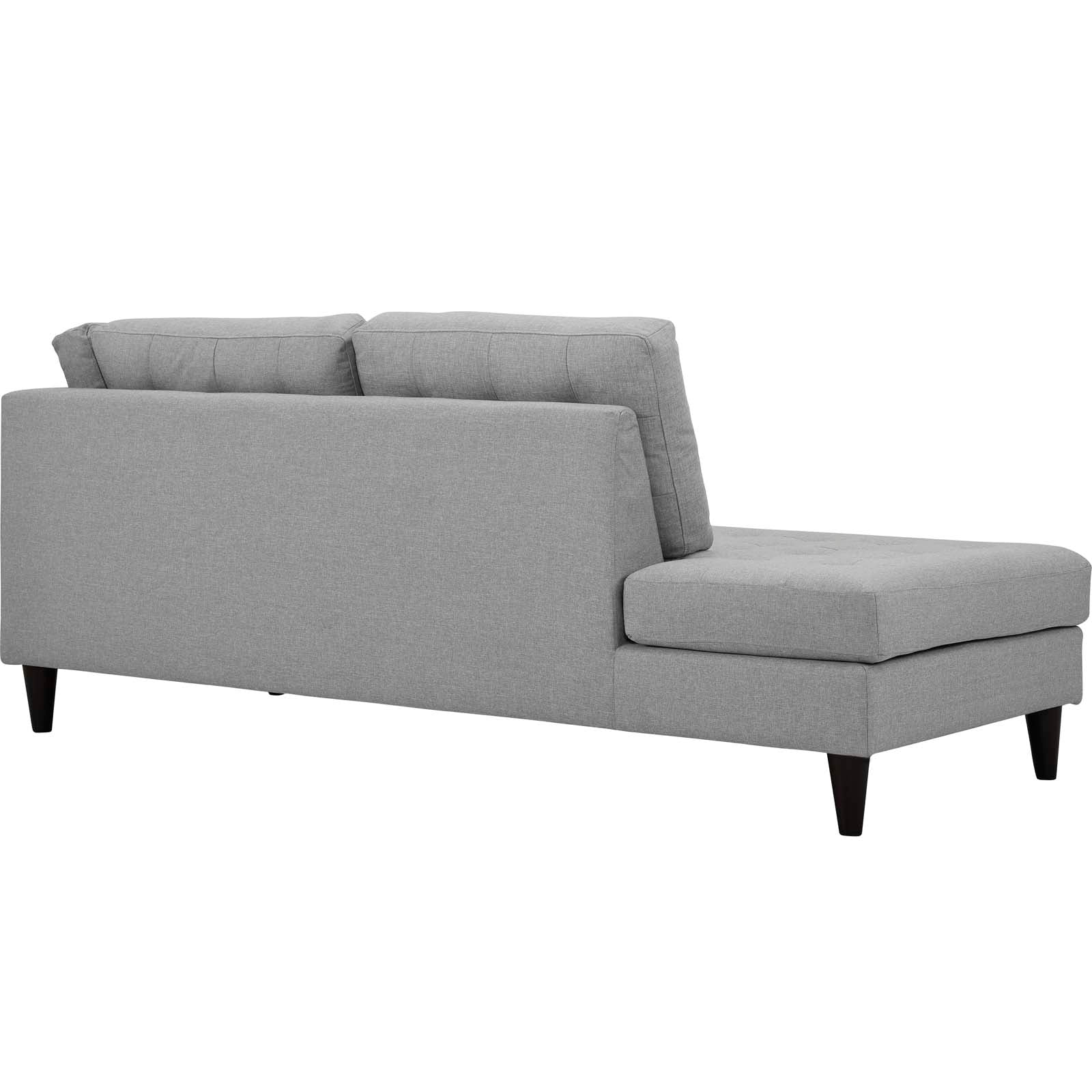 Empress 2 Piece Upholstered Fabric Left Facing Bumper Sectional. - Venini Furniture 