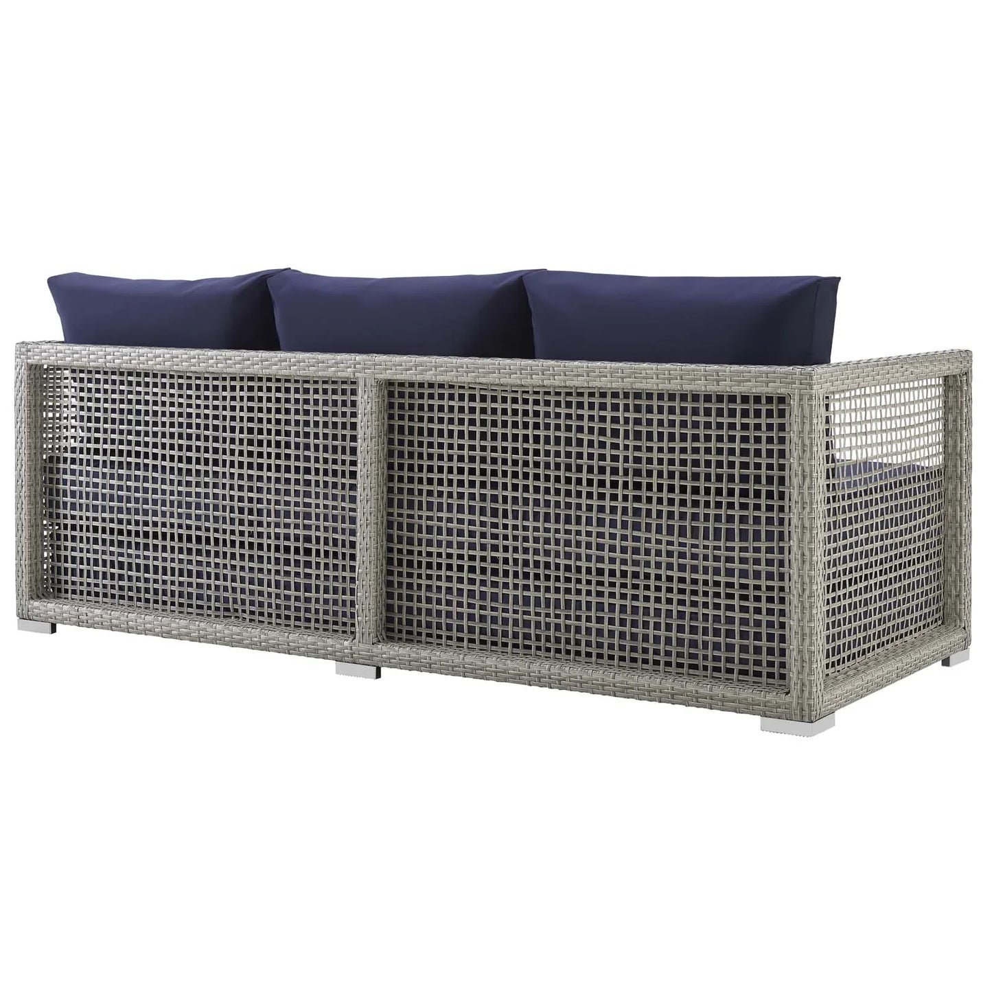 Aura Outdoor Patio Wicker Rattan Sofa. - Venini Furniture 