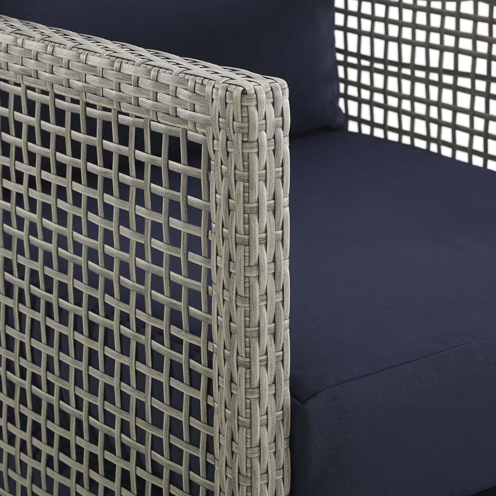 Aura Outdoor Patio Wicker Rattan Sofa. - Venini Furniture 