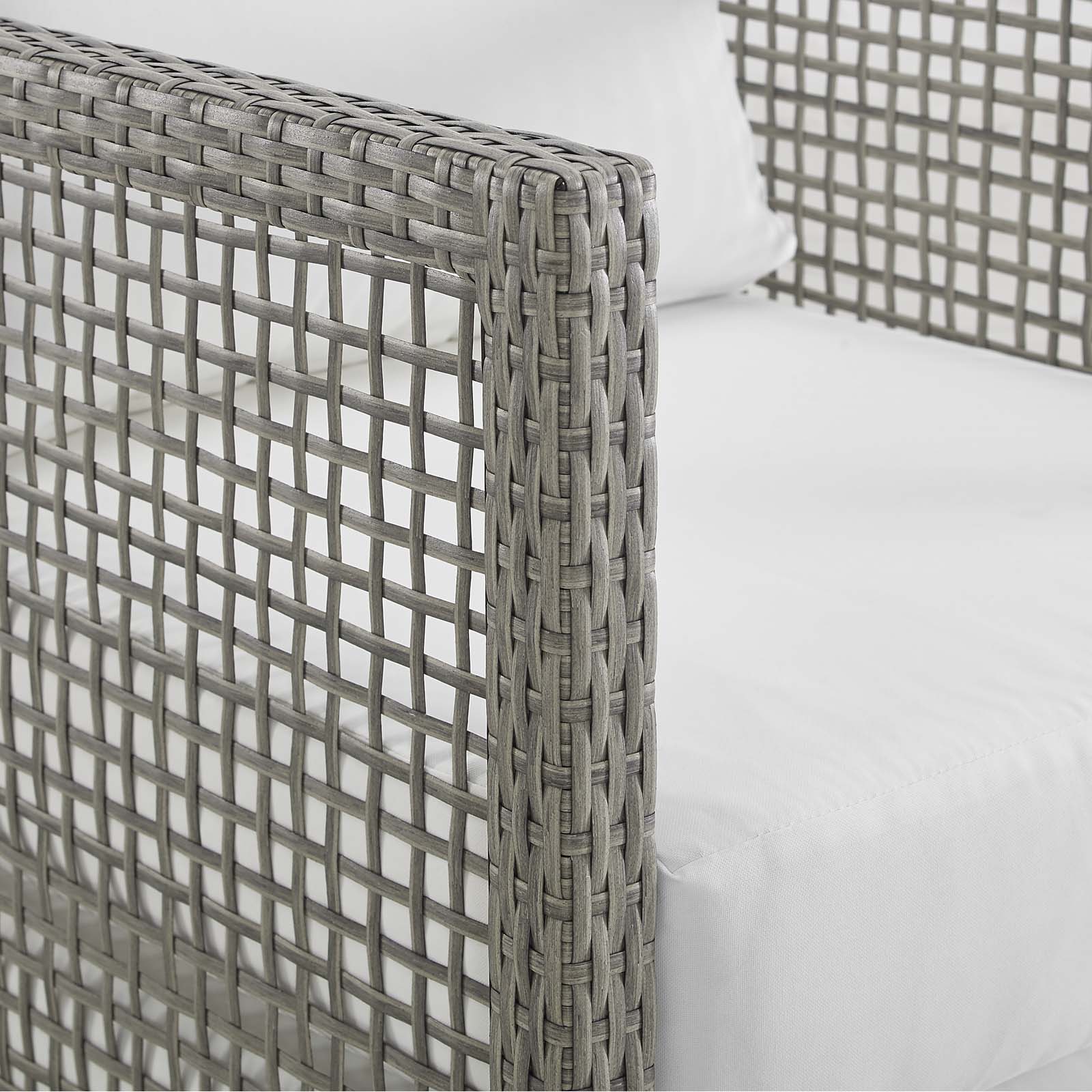 Aura Outdoor Patio Wicker Rattan Sofa. - Venini Furniture 