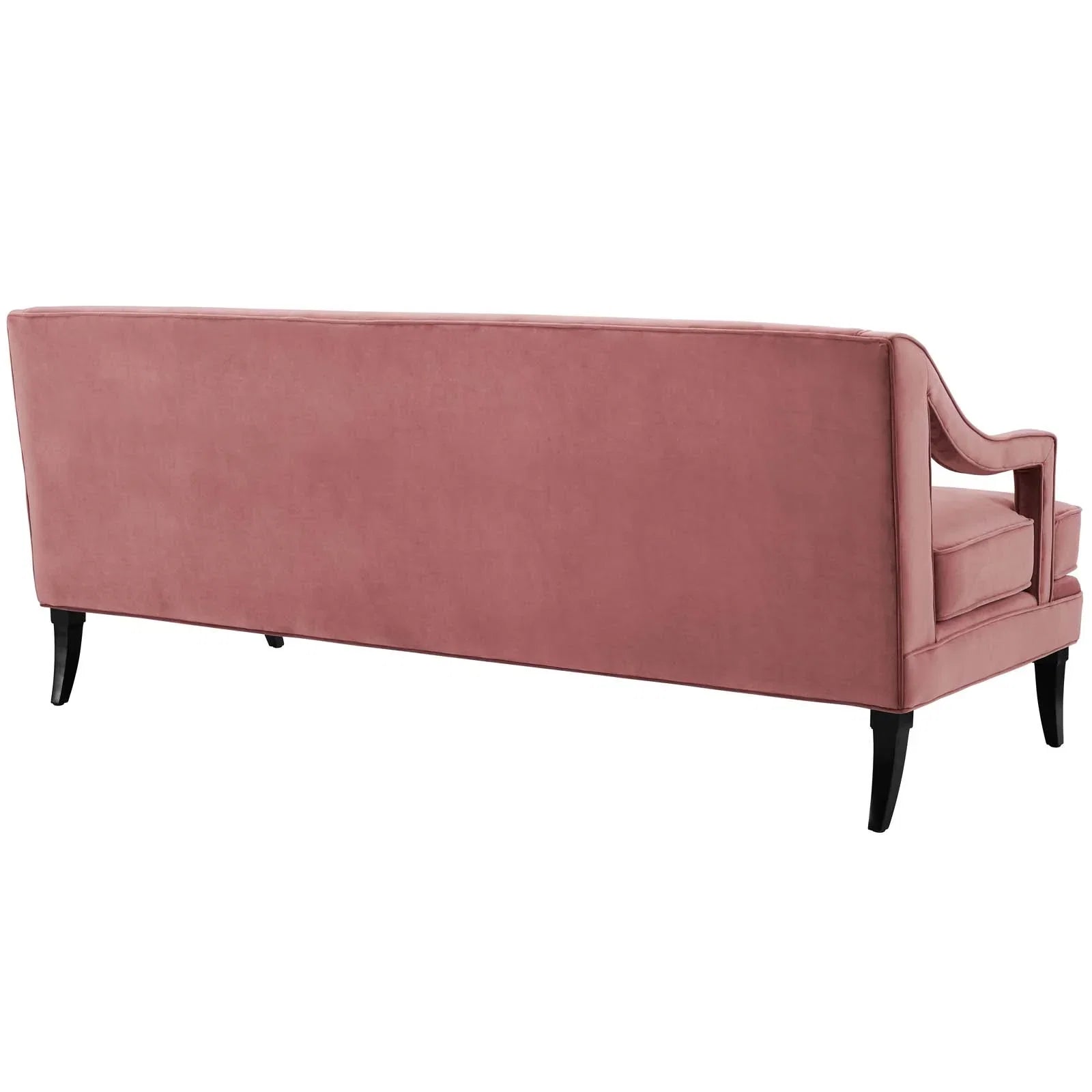 Concur Button Tufted Performance Velvet Sofa in Dusty Rose. - Venini Furniture 