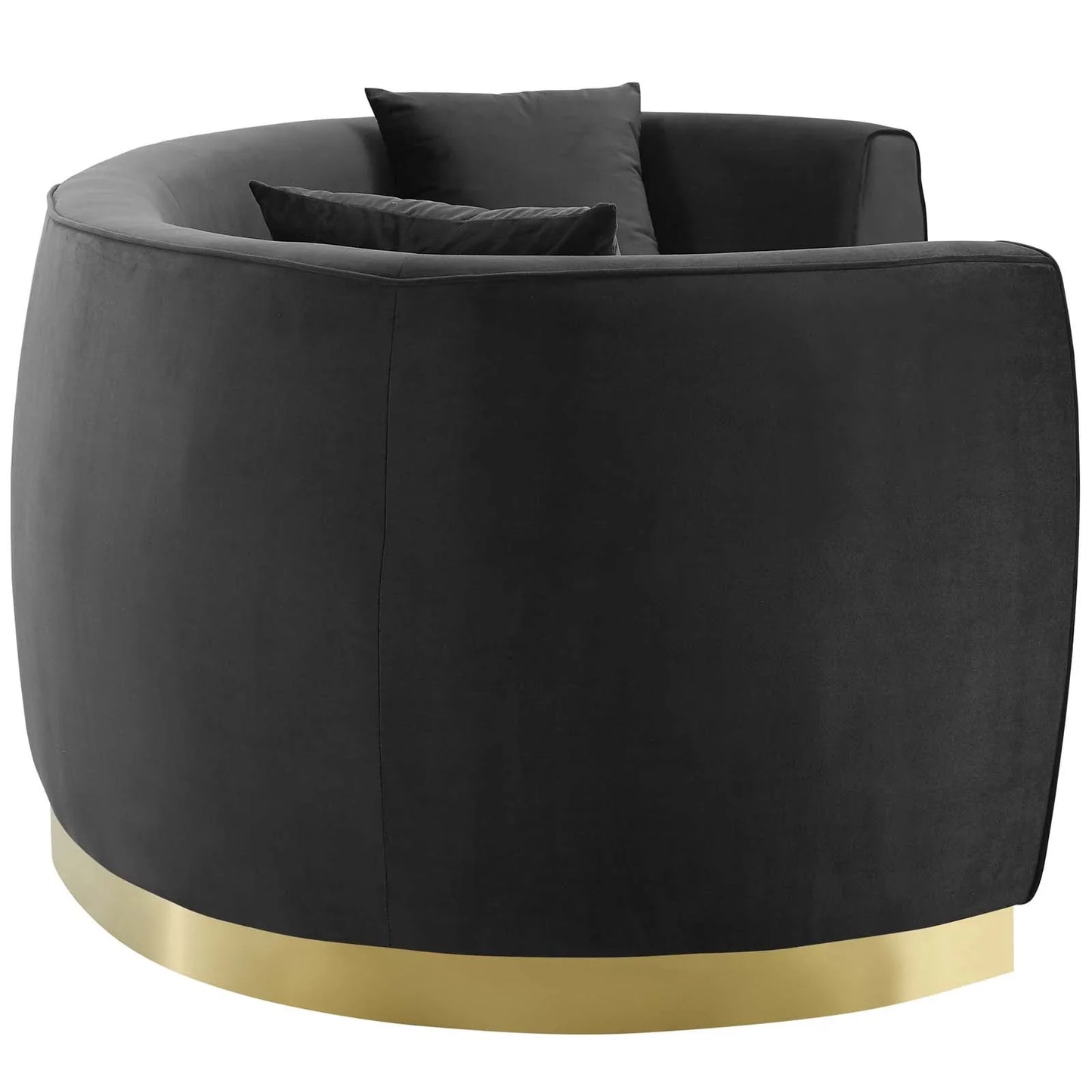 Resolute Curved Performance Velvet Sofa. - Venini Furniture 