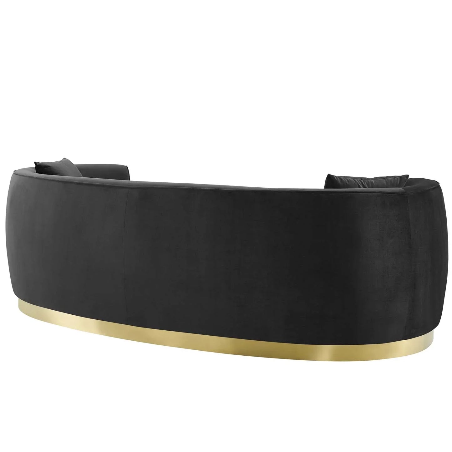Resolute Curved Performance Velvet Sofa. - Venini Furniture 