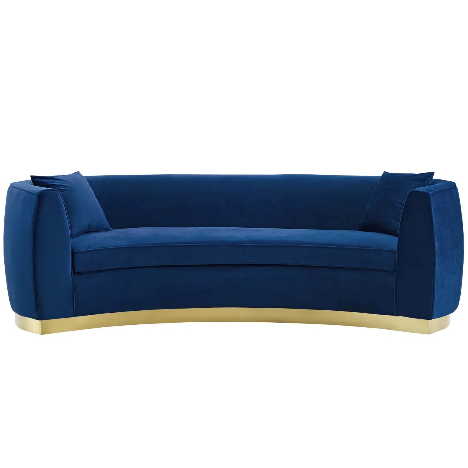Resolute Curved Performance Velvet Sofa. - Venini Furniture 