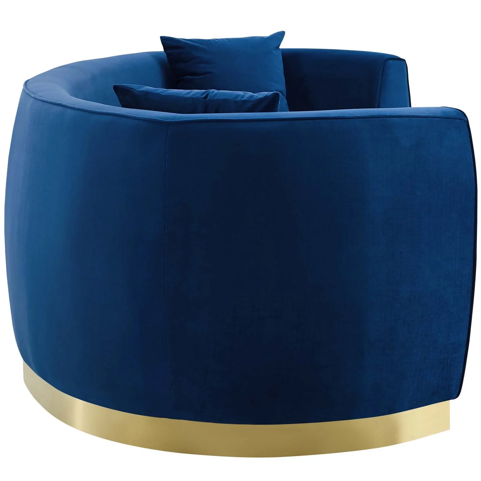 Resolute Curved Performance Velvet Sofa. - Venini Furniture 