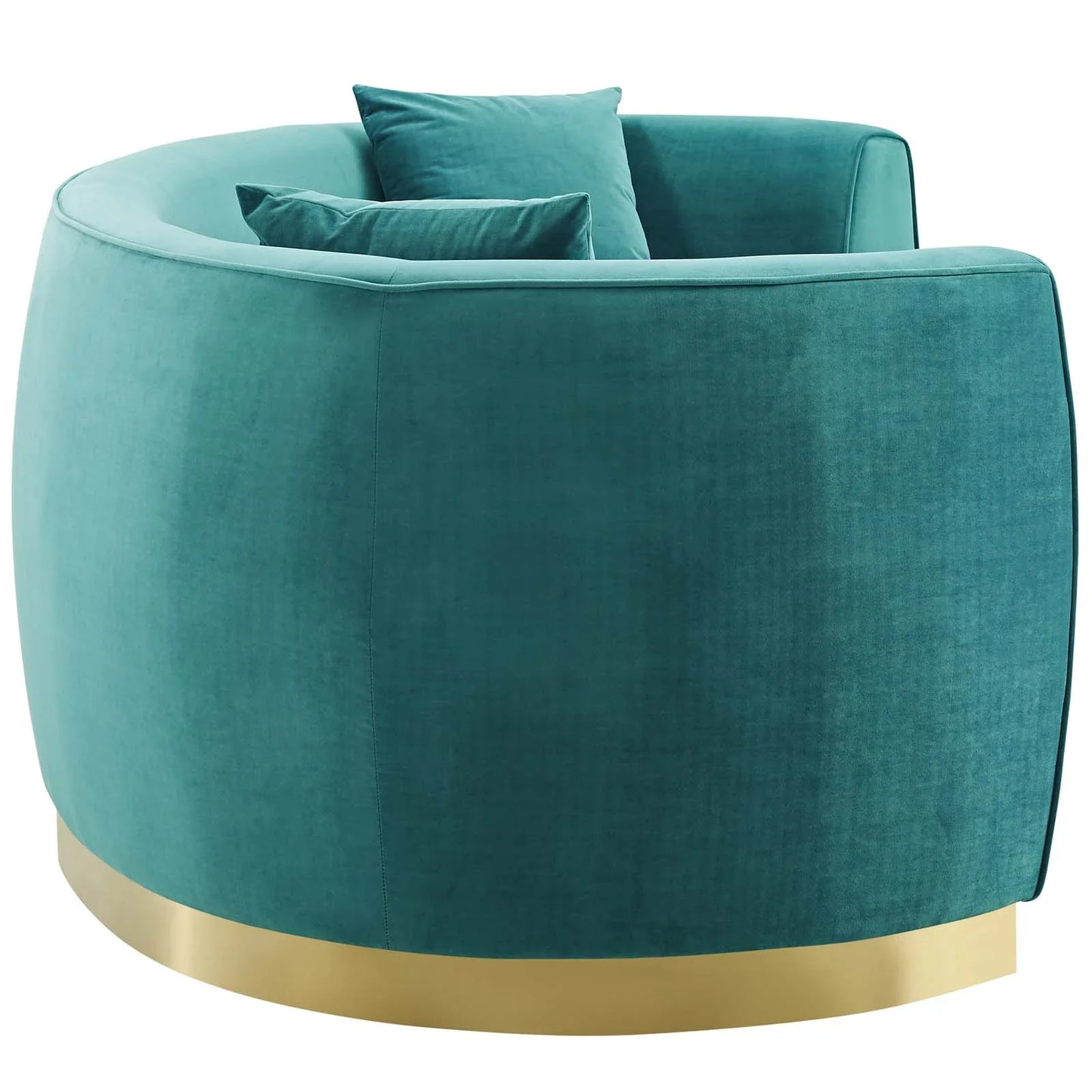 Resolute Curved Performance Velvet Sofa. - Venini Furniture 